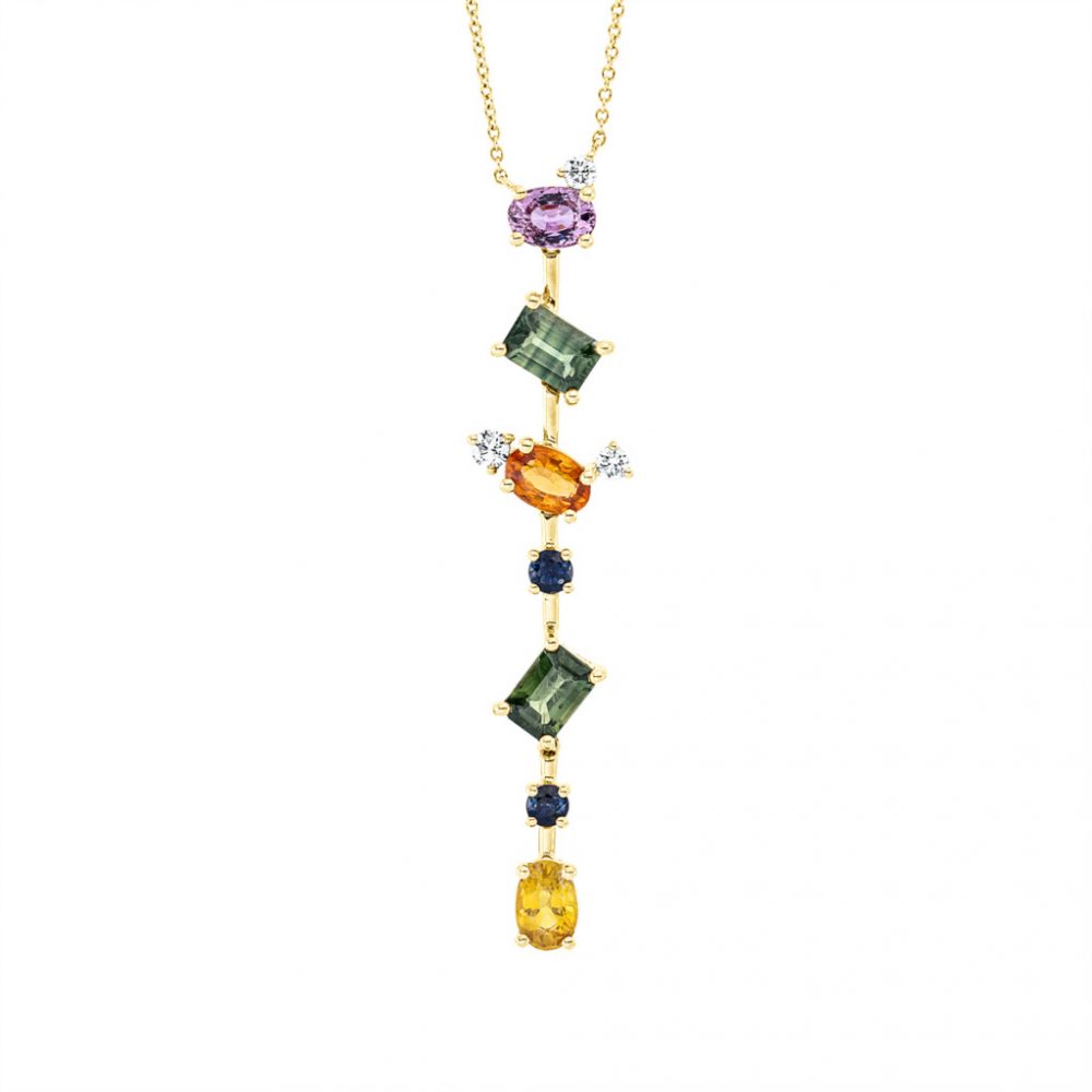 Yellowgold Sapphire Necklace