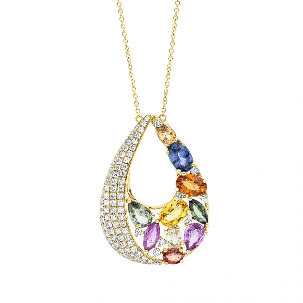 Yellowgold Sapphire Necklace