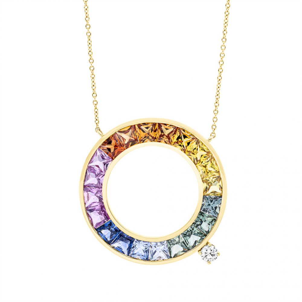 Yellowgold Sapphire Necklace