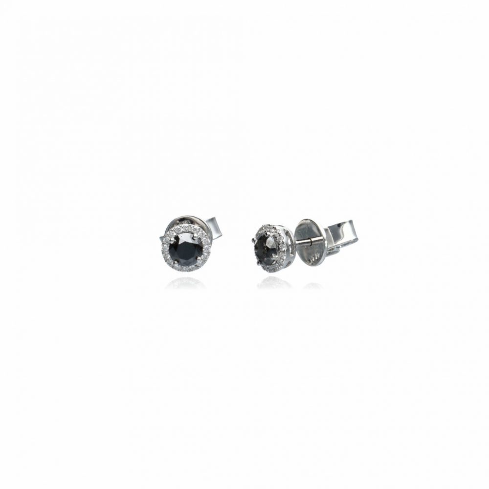 White Gold  Diamond Earrings 