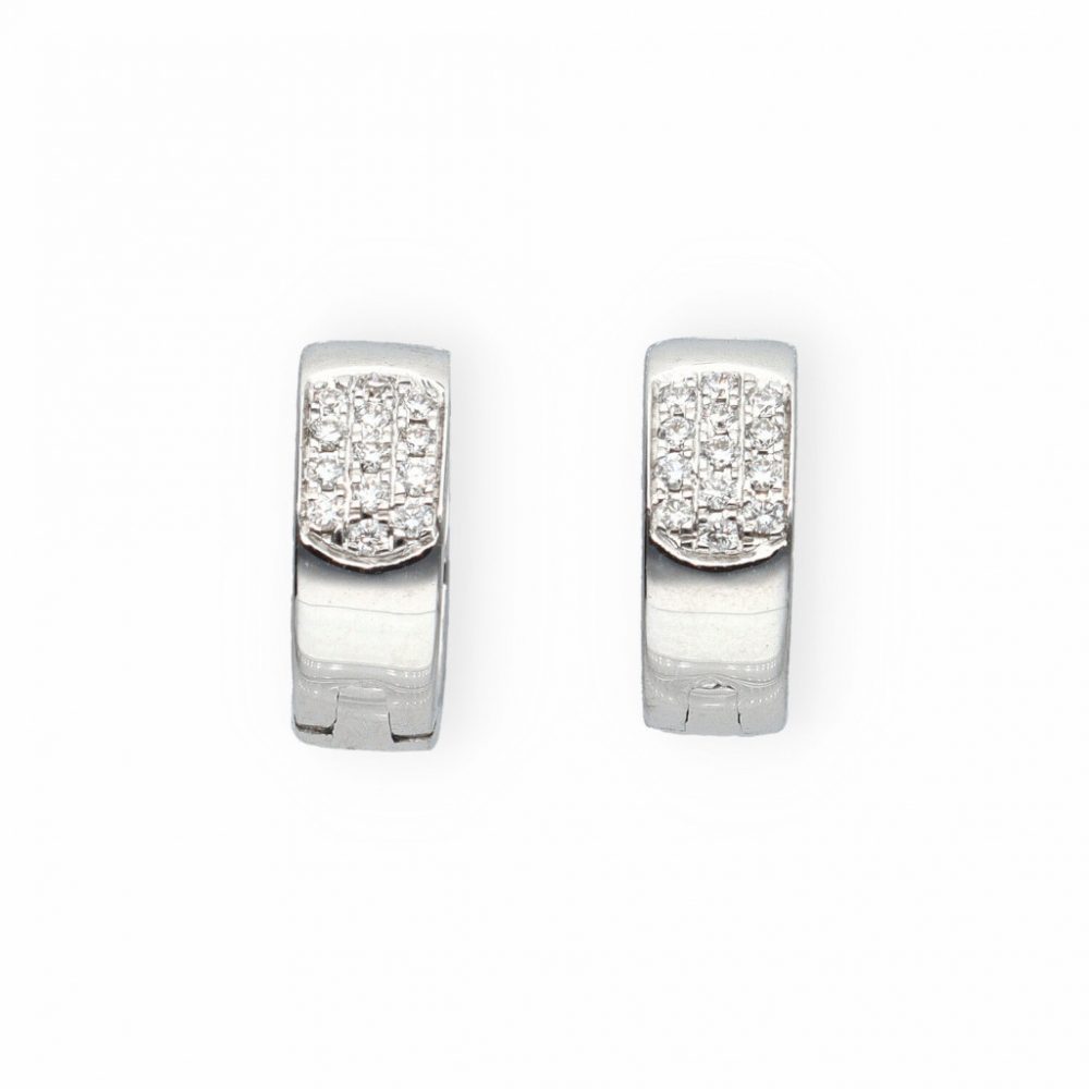 White Gold  Diamond Earrings 