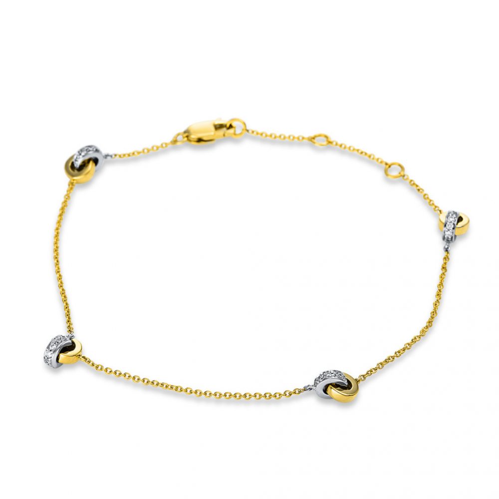 Yellowgold / Whitegold Diamond Bracelets