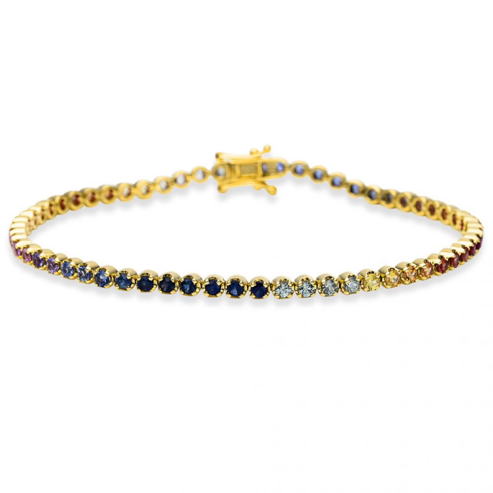 Yellowgold Sapphire Bracelets