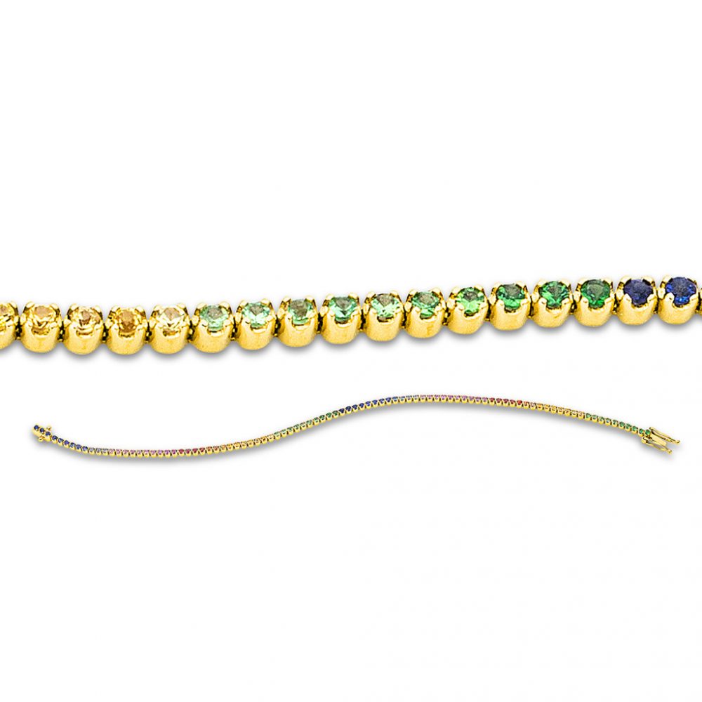 Yellowgold Sapphire Bracelets