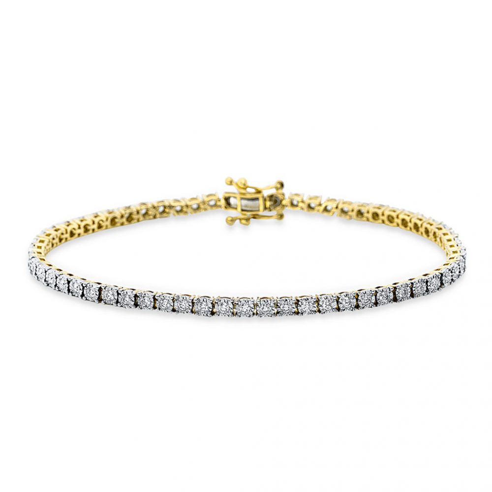 Yellowgold / Whitegold Diamond Bracelets