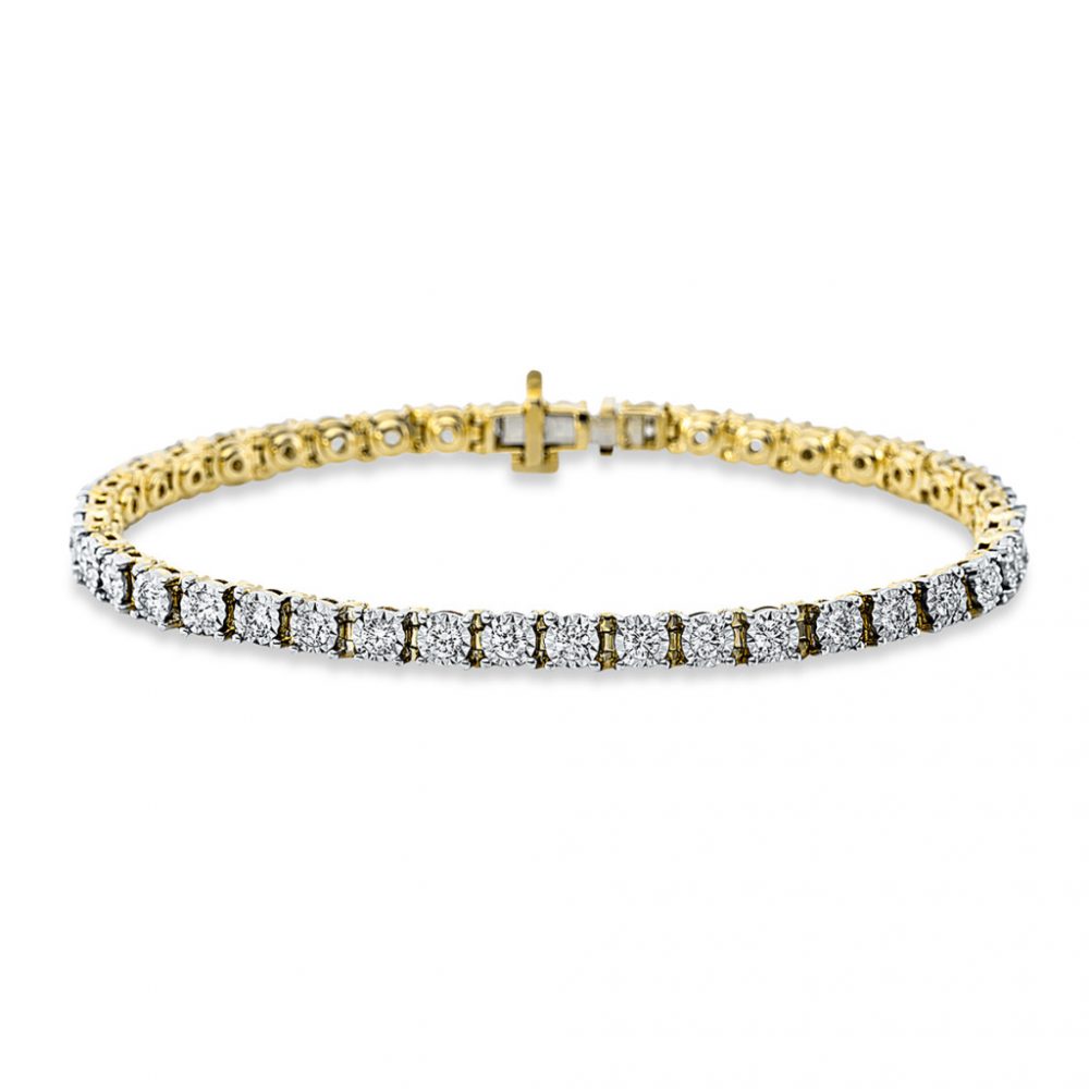 Yellowgold / Whitegold Diamond Bracelets