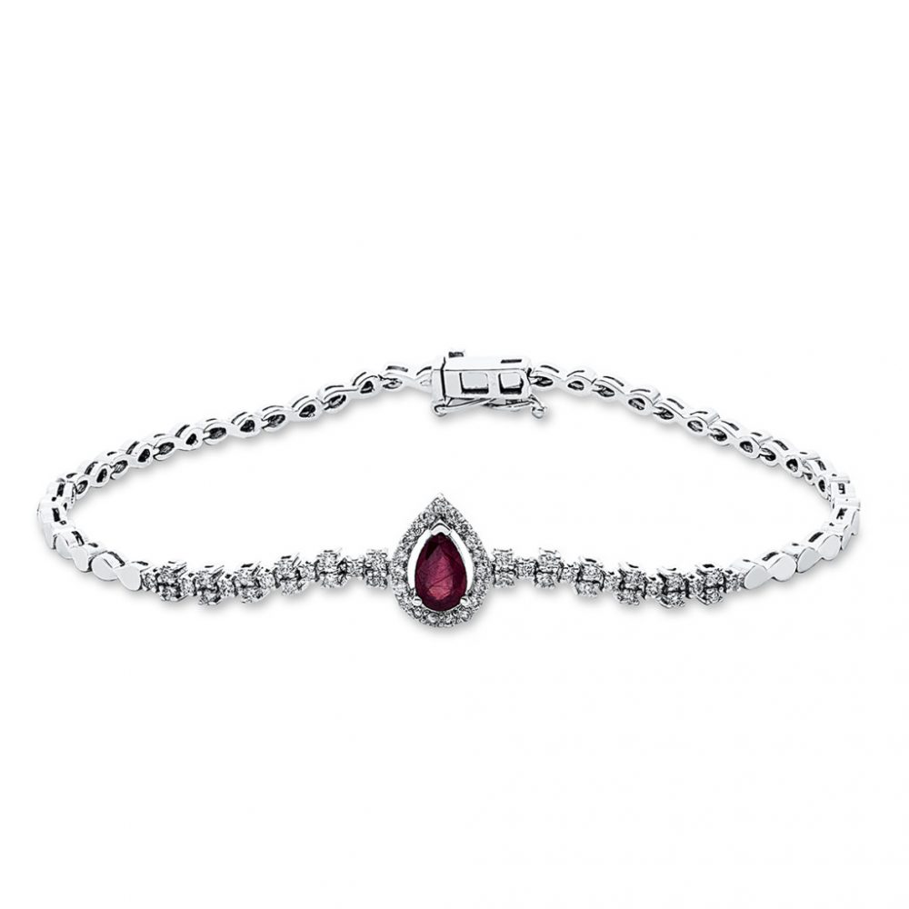 Whitegold Ruby Bracelets