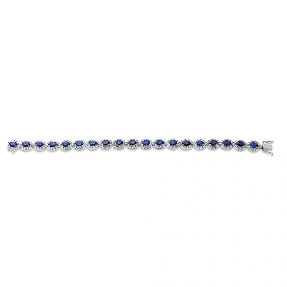 Whitegold Sapphire Bracelets