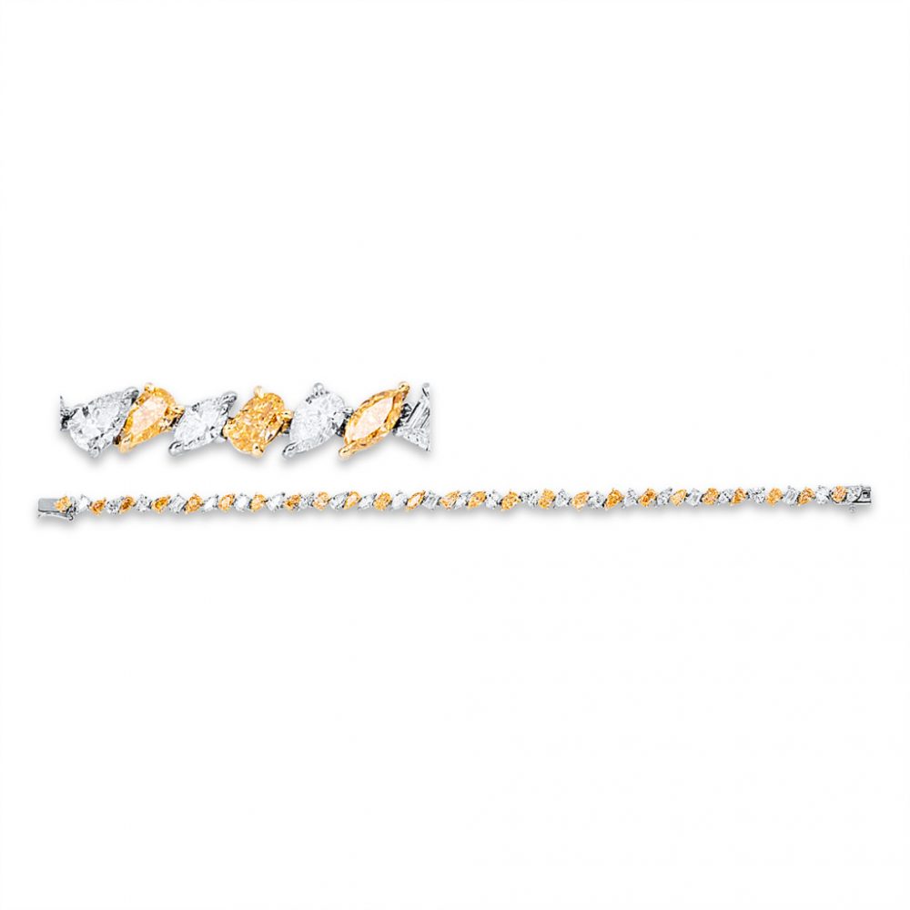 Whitegold / Yellowgold Diamond Bracelets