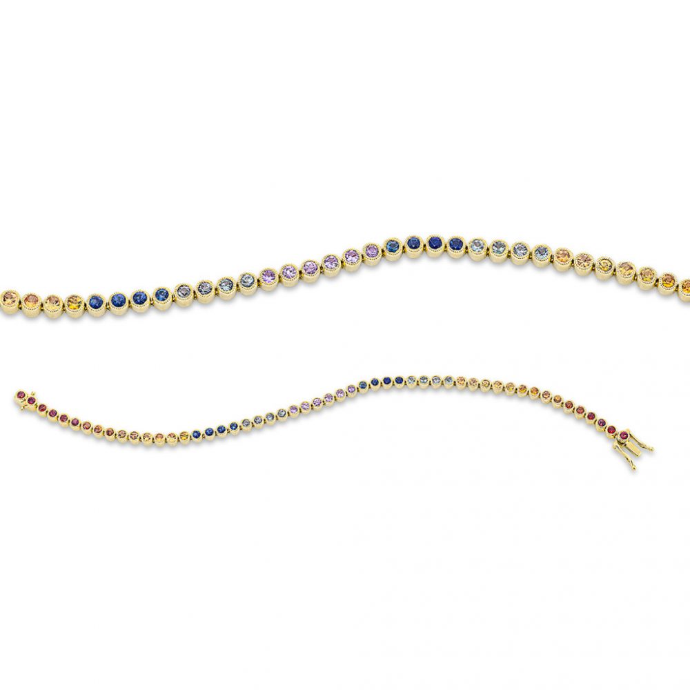 Yellowgold Sapphire Bracelets