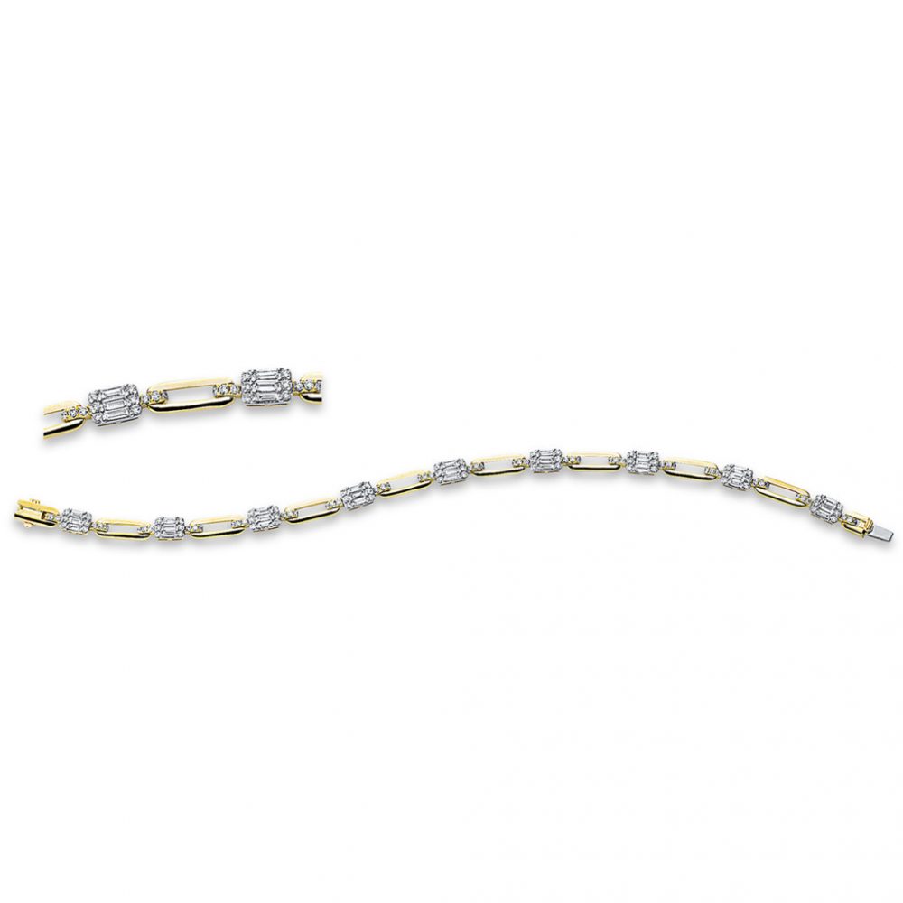 Yellowgold / Whitegold Diamond Bracelets