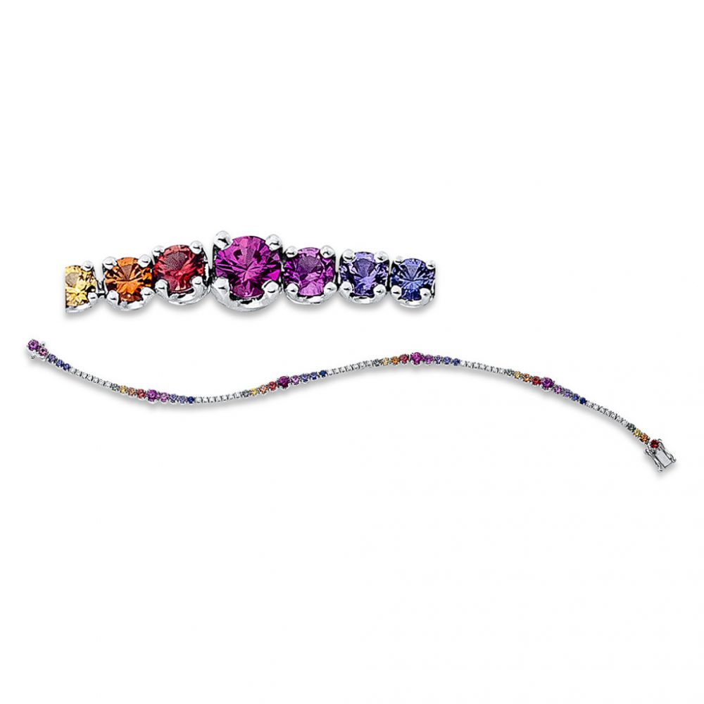 Whitegold Sapphire Bracelets