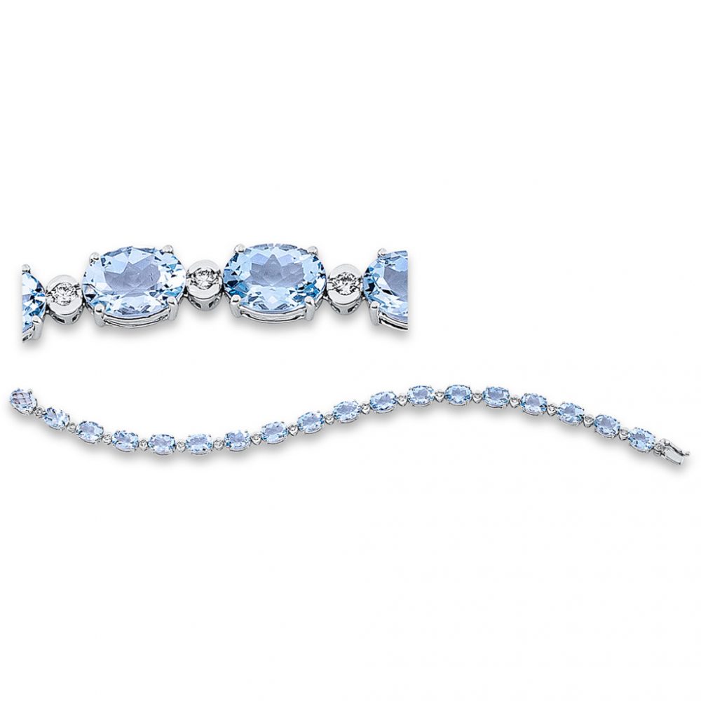 Whitegold Aquamarine Bracelets