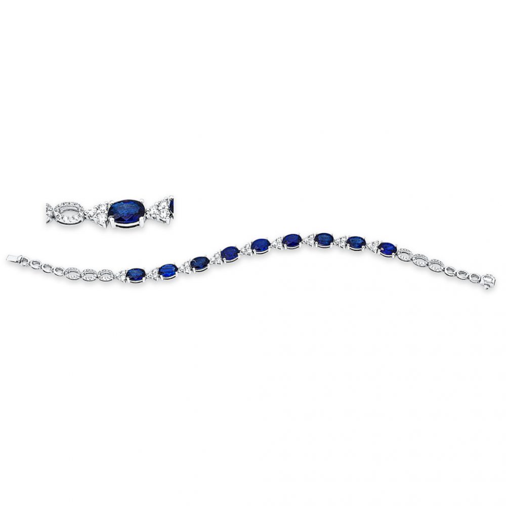 Whitegold Sapphire Bracelets