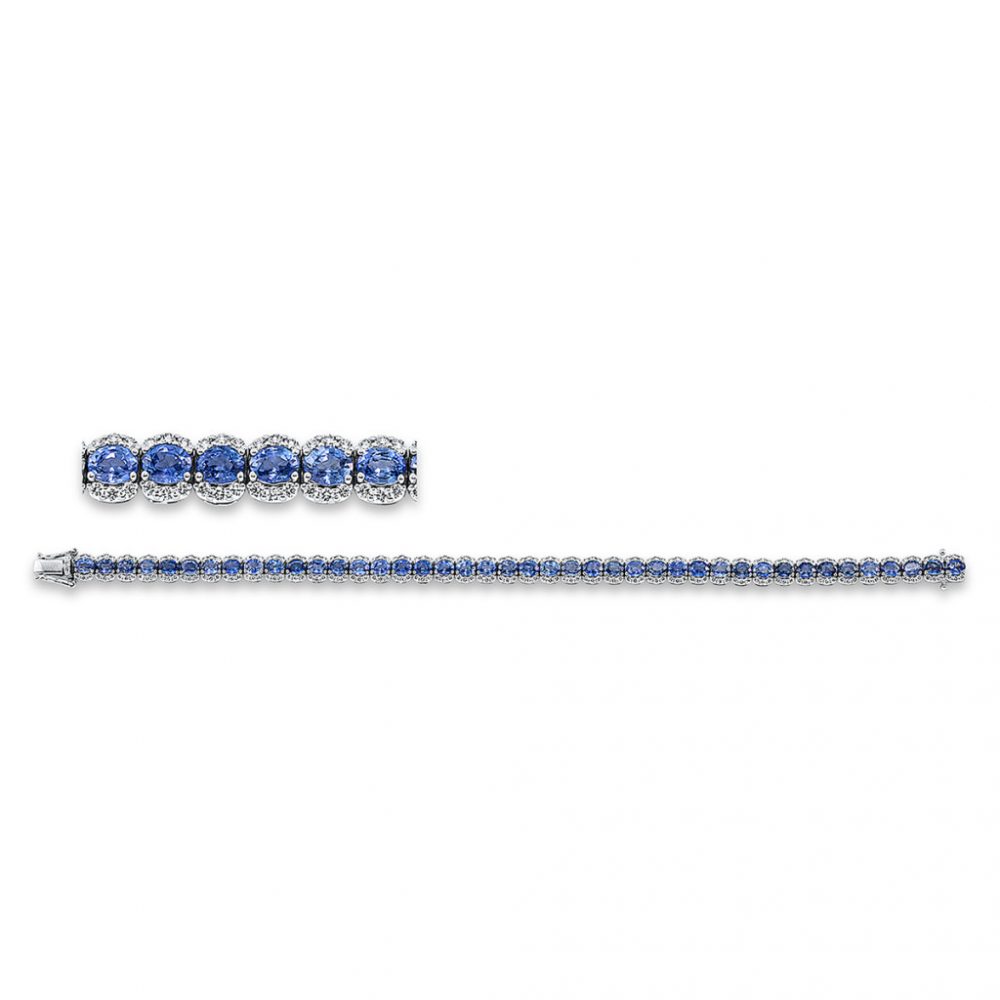 Whitegold Sapphire Bracelets