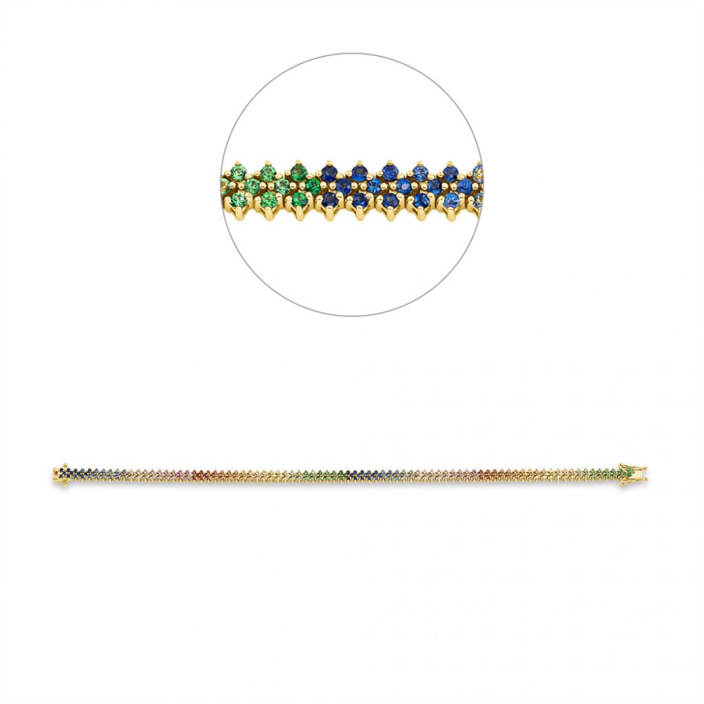 Yellowgold Sapphire Bracelets