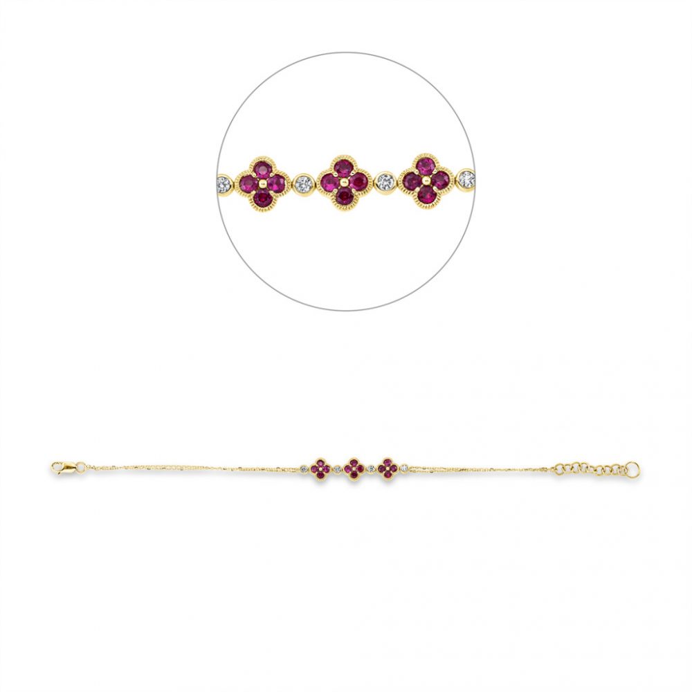 Yellowgold Ruby Bracelets