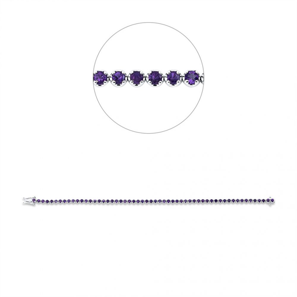 Whitegold Amethyst Bracelets