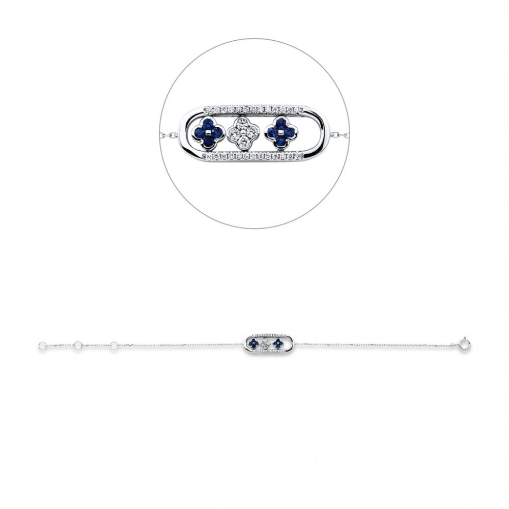 Whitegold Sapphire Bracelets