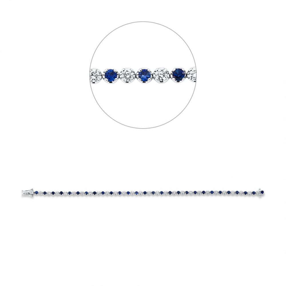 Whitegold Sapphire Bracelets