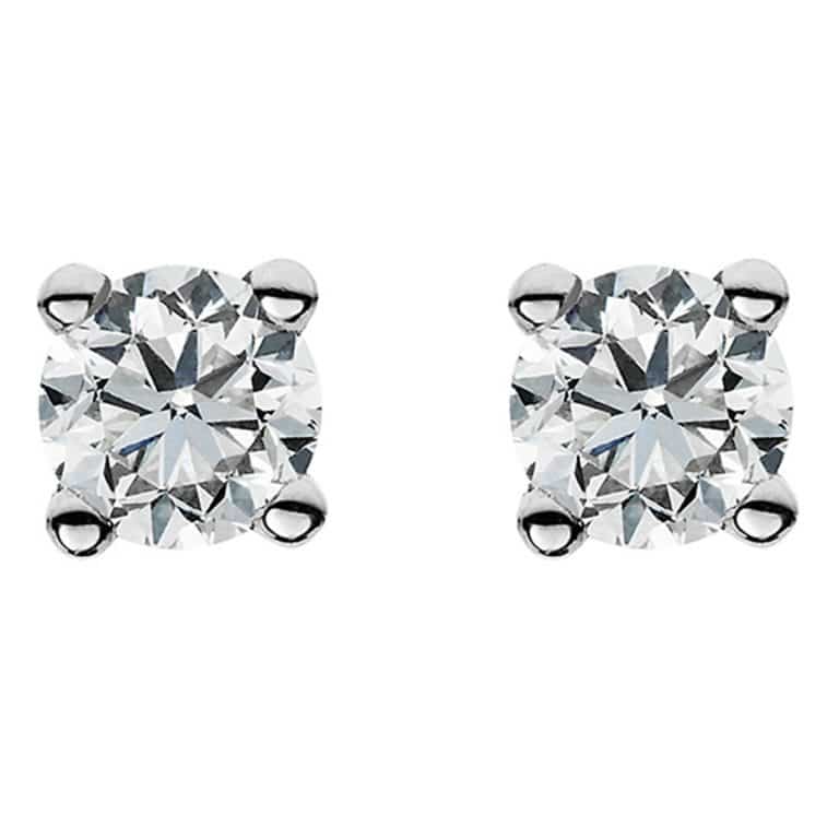 14 kt fehérarany steckeres 2 gyémánttal 2A019W4-2