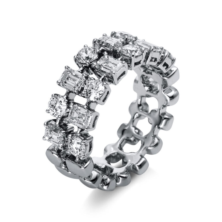 18 kt fehérarany több köves gyűrű 14 gyémánttal 1O909W853-2