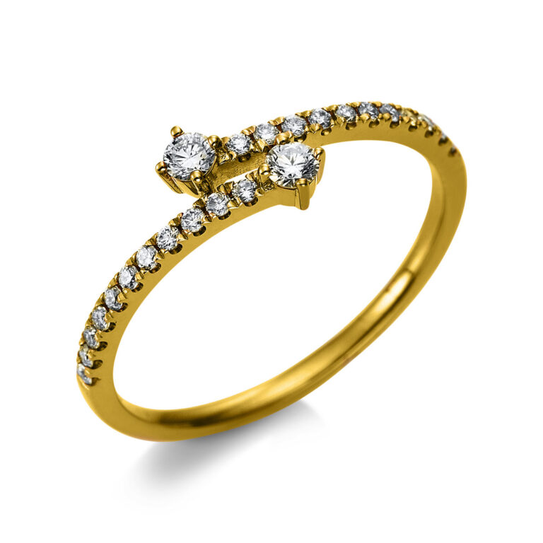 18 kt sárga arany több köves gyűrű 24 gyémánttal 1T573G854-1