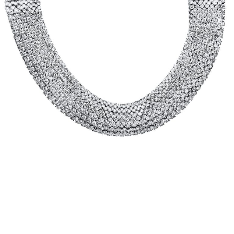 18 kt fehérarany nyaklánc 1378 gyémánttal 4F761W8-2